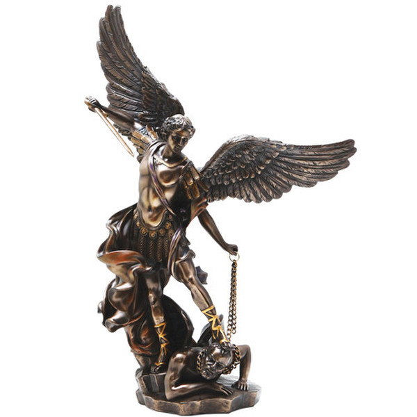 Saint Michael Traditional Bronze Statue Archangel Renaissance Classical